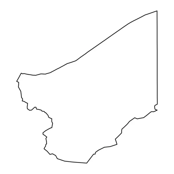 Zinder Mapa Región División Administrativa Del País Níger Ilustración Vectorial — Vector de stock