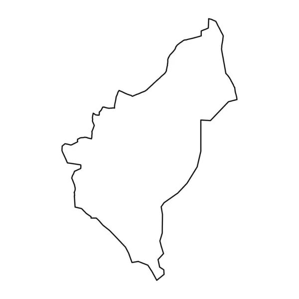 Karte Der Region Dosso Verwaltungsgliederung Des Landes Niger Vektorillustration — Stockvektor