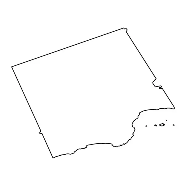 Dhofar Governorate Map Podział Administracyjny Omanu Ilustracja Wektora — Wektor stockowy