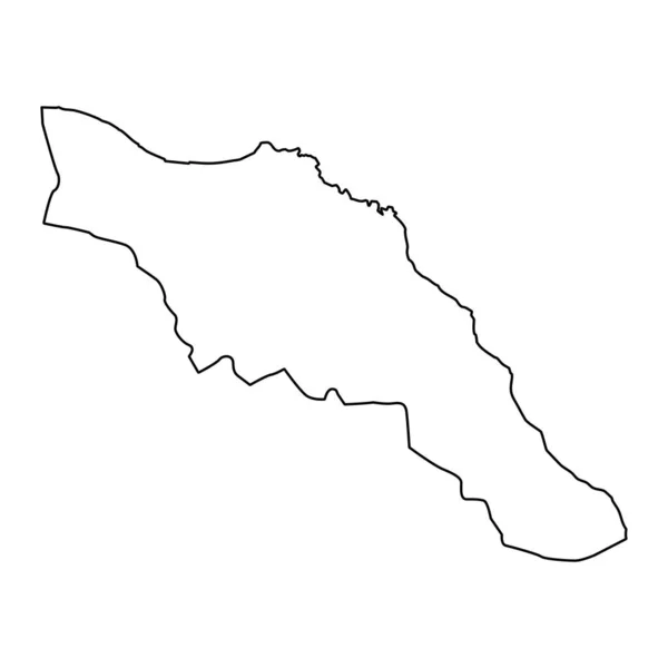 Mapa Província Muscat Divisão Administrativa Omã Ilustração Vetorial — Vetor de Stock