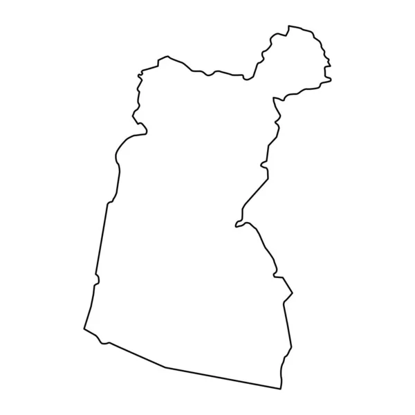 Dakhiliyah Governorate Map División Administrativa Omán Ilustración Vectorial — Archivo Imágenes Vectoriales