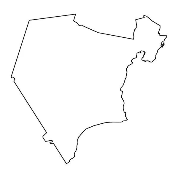 Wusta Governorate Map Podział Administracyjny Omanu Ilustracja Wektora — Wektor stockowy