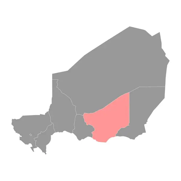 Mapa Oblasti Zinder Správní Divize Nigerské Země Vektorová Ilustrace — Stockový vektor