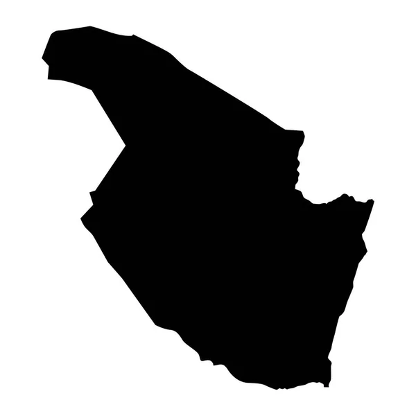 Carte État Qadarif Division Administrative Soudan Illustration Vectorielle — Image vectorielle