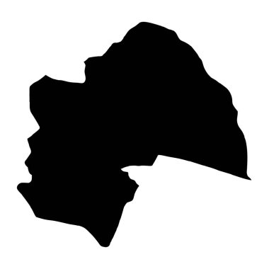 Al Diwaniyah Valiliği haritası, Irak İdari Bölümü. Vektör illüstrasyonu.