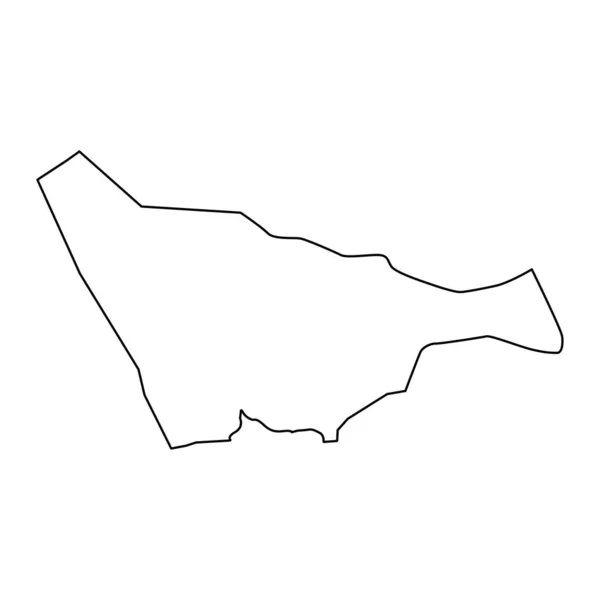 Mapa Estado Cartum Divisão Administrativa Sudão Ilustração Vetorial — Vetor de Stock