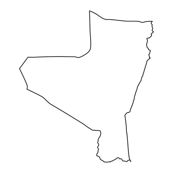 Karte Des Bundesstaates Kassala Verwaltungseinheit Des Sudan Vektorillustration — Stockvektor