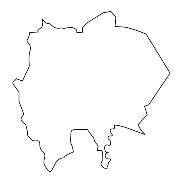 Gezira State Map Administrative Division Sudan Vector Illustration — Stock Vector