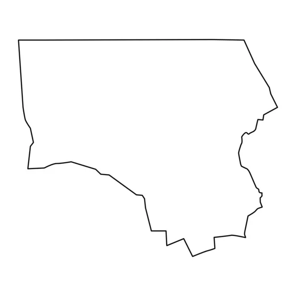 Karte Des Bundesstaates Nord Kordofan Verwaltungseinheit Des Sudan Vektorillustration — Stockvektor