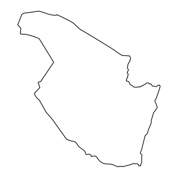 Карта Штата Аль Кадариф Административное Деление Судана Векторная Иллюстрация — стоковый вектор