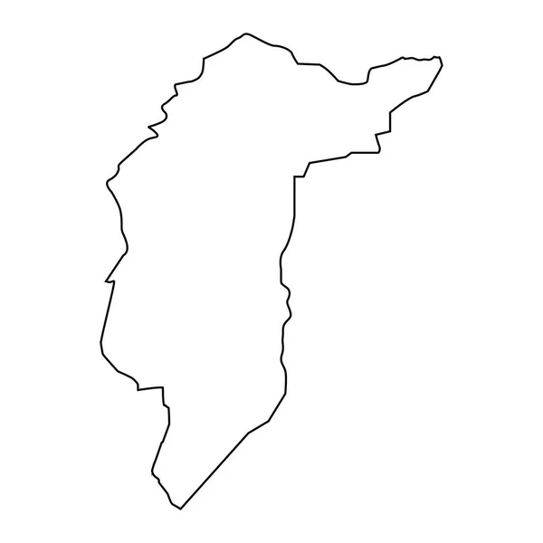 中央ダルフール州の地図 スーダンの行政区画 ベクトルイラスト — ストックベクタ