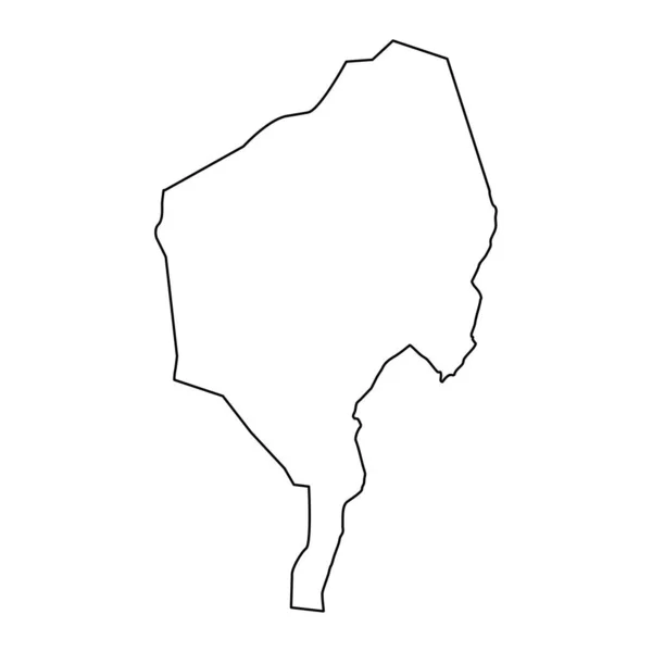 Blue Nile State Map Sudans Administrativa Avdelning Vektorillustration — Stock vektor