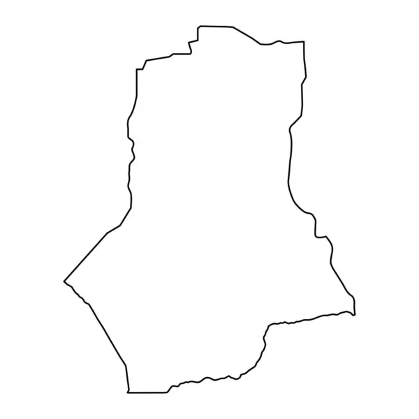 Karte Des Bundesstaates Süddarfur Verwaltungseinheit Des Sudan Vektorillustration — Stockvektor