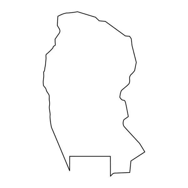 Δυτική Κορντοφάν Κρατικός Χάρτης Διοικητική Διαίρεση Του Σουδάν Εικονογράφηση Διανύσματος — Διανυσματικό Αρχείο