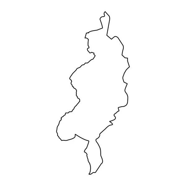 西ダルフール州の地図 スーダンの行政区画 ベクトルイラスト — ストックベクタ