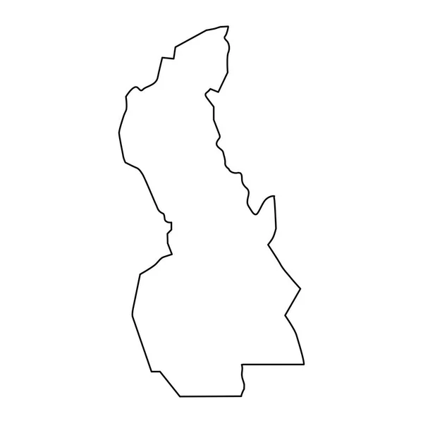 白尼罗河州地图 苏丹行政区划 矢量说明 — 图库矢量图片