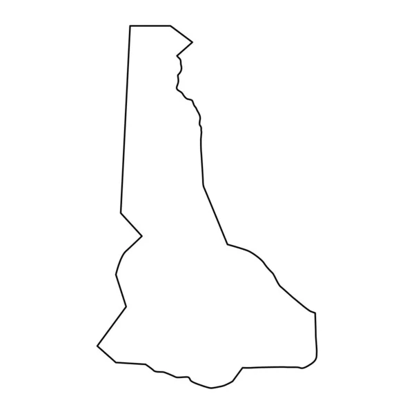 尼罗河州地图 苏丹行政区划 矢量说明 — 图库矢量图片