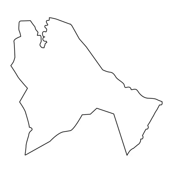 Mapa Stanu Sennar Podział Administracyjny Sudanu Ilustracja Wektora — Wektor stockowy