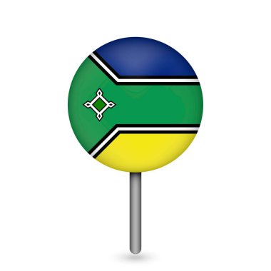 Map pointer with state Amapa. Vector illustration.