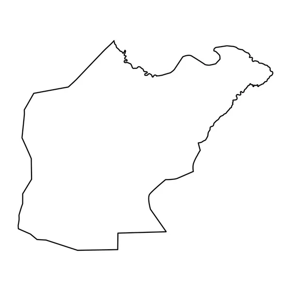 尼尼微省地图 伊拉克行政区划 矢量说明 — 图库矢量图片