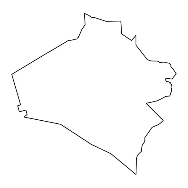 Mapa Guvernéra Anbaru Správní Oddělení Iráku Vektorová Ilustrace — Stockový vektor