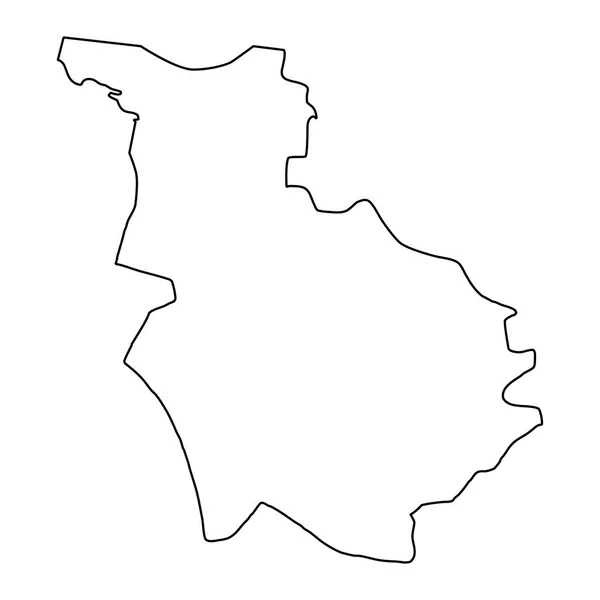 Babylonská Mapa Guvernérů Správní Oddělení Iráku Vektorová Ilustrace — Stockový vektor