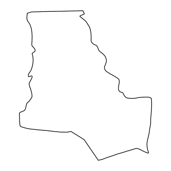 Dhi Qar Guvernérská Mapa Správní Oddělení Iráku Vektorová Ilustrace — Stockový vektor