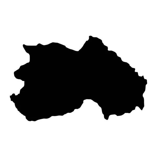 南部地域の地図 エリトリアの行政区画 ベクトルイラスト — ストックベクタ