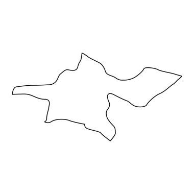 Tahran eyalet haritası, İran idari bölümü. Vektör illüstrasyonu.