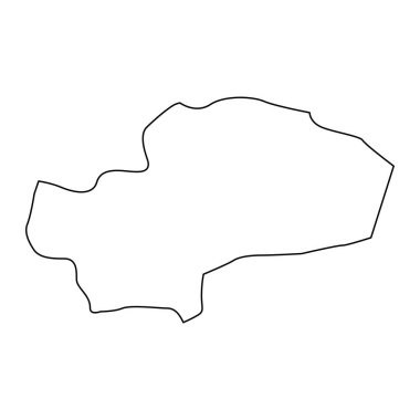 Qom eyalet haritası, İran idari bölümü. Vektör illüstrasyonu.