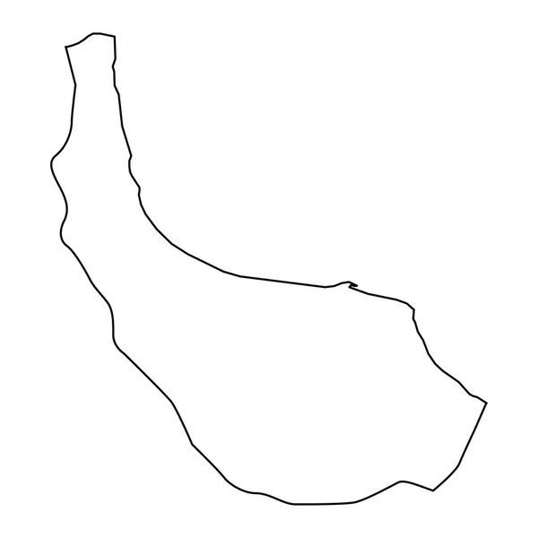 Mappa Della Provincia Gilan Divisione Amministrativa Dell Iran Illustrazione Vettoriale — Vettoriale Stock