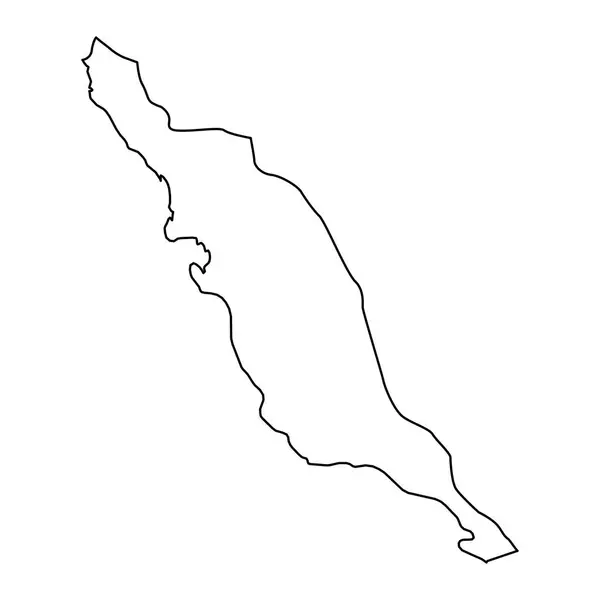 Mapa Provincie Bushehr Správní Divize Íránu Vektorová Ilustrace — Stockový vektor
