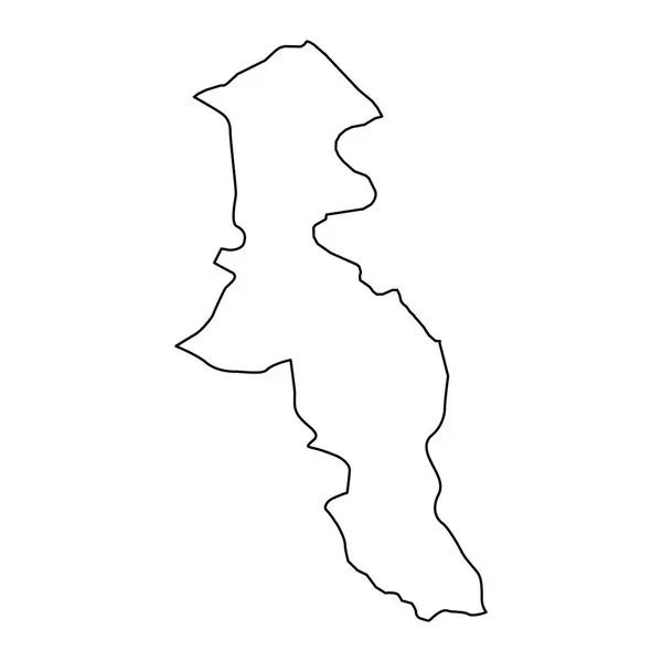 アーダービル県の地図 イランの行政区画 ベクトルイラスト — ストックベクタ