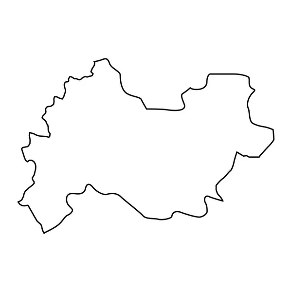 Mapa Província Kermanshah Divisão Administrativa Irão Ilustração Vetorial — Vetor de Stock