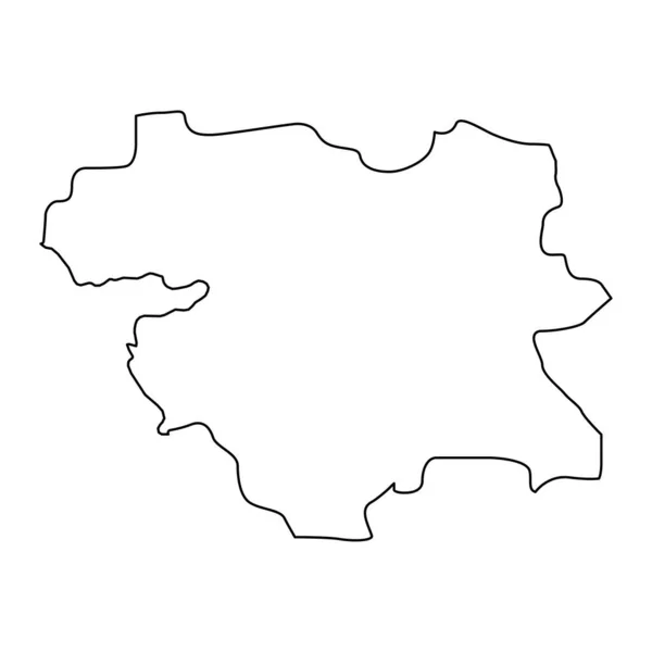 クルディスタン州の地図 イランの行政区画 ベクトルイラスト — ストックベクタ