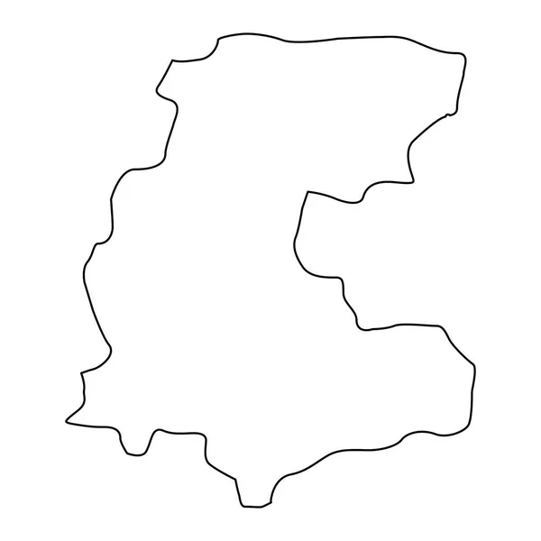 Karte Der Provinz Markazi Verwaltungseinheit Des Iran Vektorillustration — Stockvektor