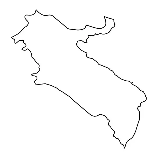 Karte Der Provinz Ilam Verwaltungseinheit Des Iran Vektorillustration — Stockvektor