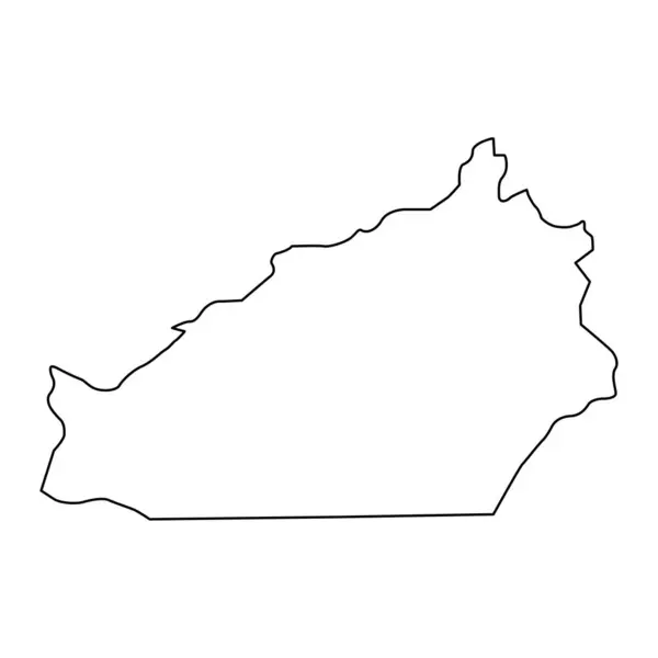 Mapa Província Semnan Divisão Administrativa Irão Ilustração Vetorial —  Vetores de Stock
