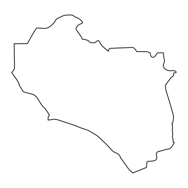 Mapa Província Khorasan Sul Divisão Administrativa Irão Ilustração Vetorial — Vetor de Stock