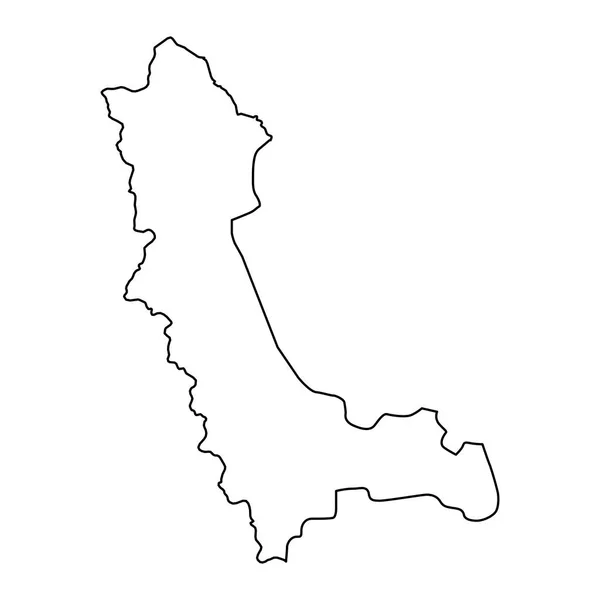 Mapa Província Azerbaijão Ocidental Divisão Administrativa Irão Ilustração Vetorial — Vetor de Stock