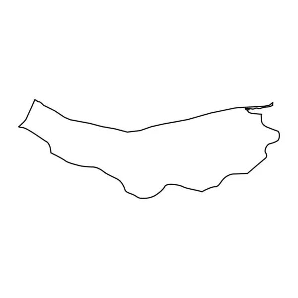 Mazandaranin Maakunnan Kartta Iranin Hallinnollinen Jako Vektoriesimerkki — vektorikuva