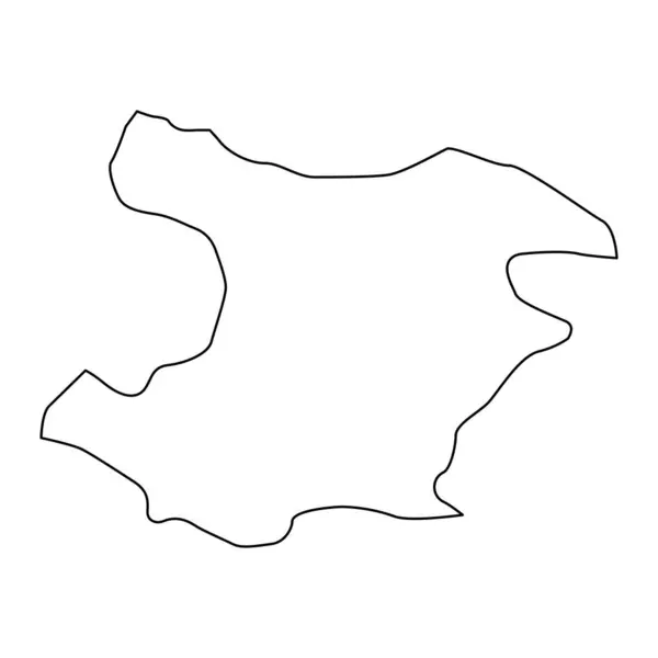 Carte Province Qazvin Division Administrative Iran Illustration Vectorielle — Image vectorielle