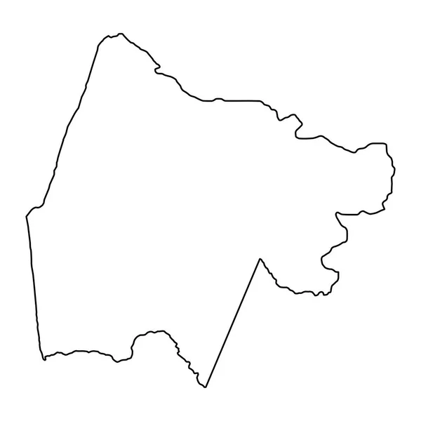 Mapa Região Gash Barka Divisão Administrativa Eritreia Ilustração Vetorial — Vetor de Stock