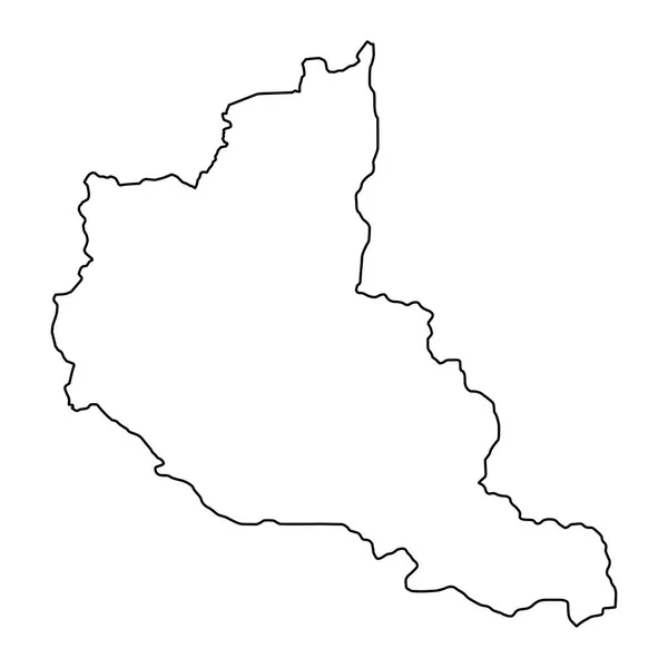 Mapa Regionu Anseba Podział Administracyjny Erytrei Ilustracja Wektora — Wektor stockowy