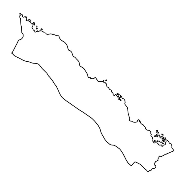 Karte Der Region Südliches Rotes Meer Verwaltungseinheit Eritrea Vektorillustration — Stockvektor