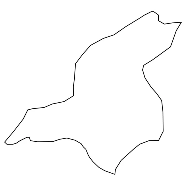 Karte Des Gouvernements Jerash Verwaltungsbezirk Jordanien — Stockvektor