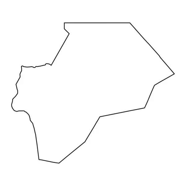 Maan Governorate Map Administrative Division Jordan — Stock Vector
