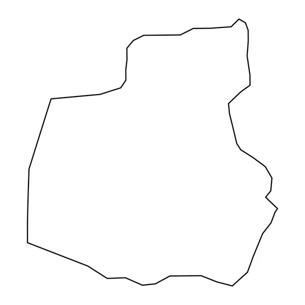 Mapa Madaba División Administrativa Jordania — Vector de stock