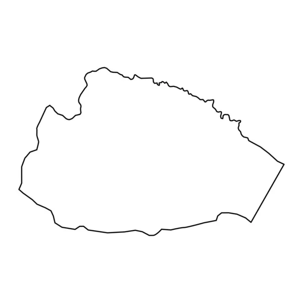 Mapa Provincia Tafilah División Administrativa Jordania — Vector de stock