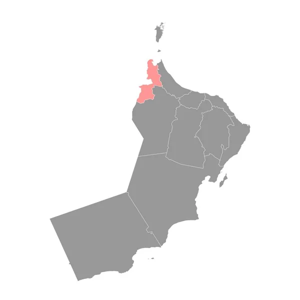 Buraimi Gouvernementele Kaart Administratieve Divisie Van Oman Vectorillustratie — Stockvector